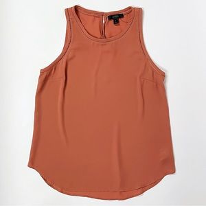 J. Crew ladder trim drapey sleeveless top in sunbaked clay size 0